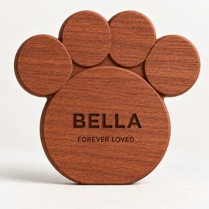 SIG-PET-001-MAH Mahogany Personalised Pet Memorial Sign