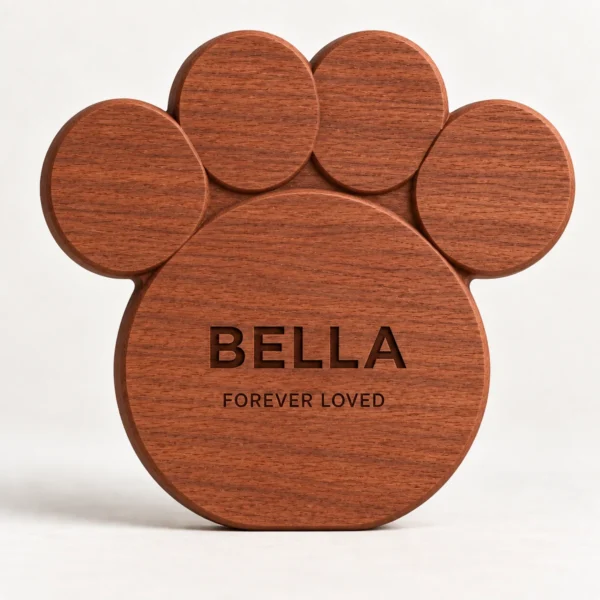 SIG-PET-001-MAH Mahogany Personalised Pet Memorial Sign