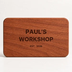 SIG-WORKSHOP-001-MAH Mahogany Personalised Workshop & Garage Sign