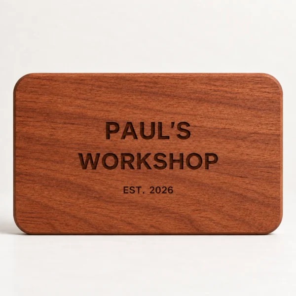 Mahogany Personalised Workshop & Garage Sign