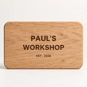 SIG-WORKSHOP-001-OAK Oak Personalised Workshop & Garage Sign