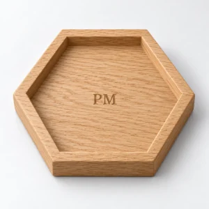 Oak Personalised Hexagon Catch-All Tray