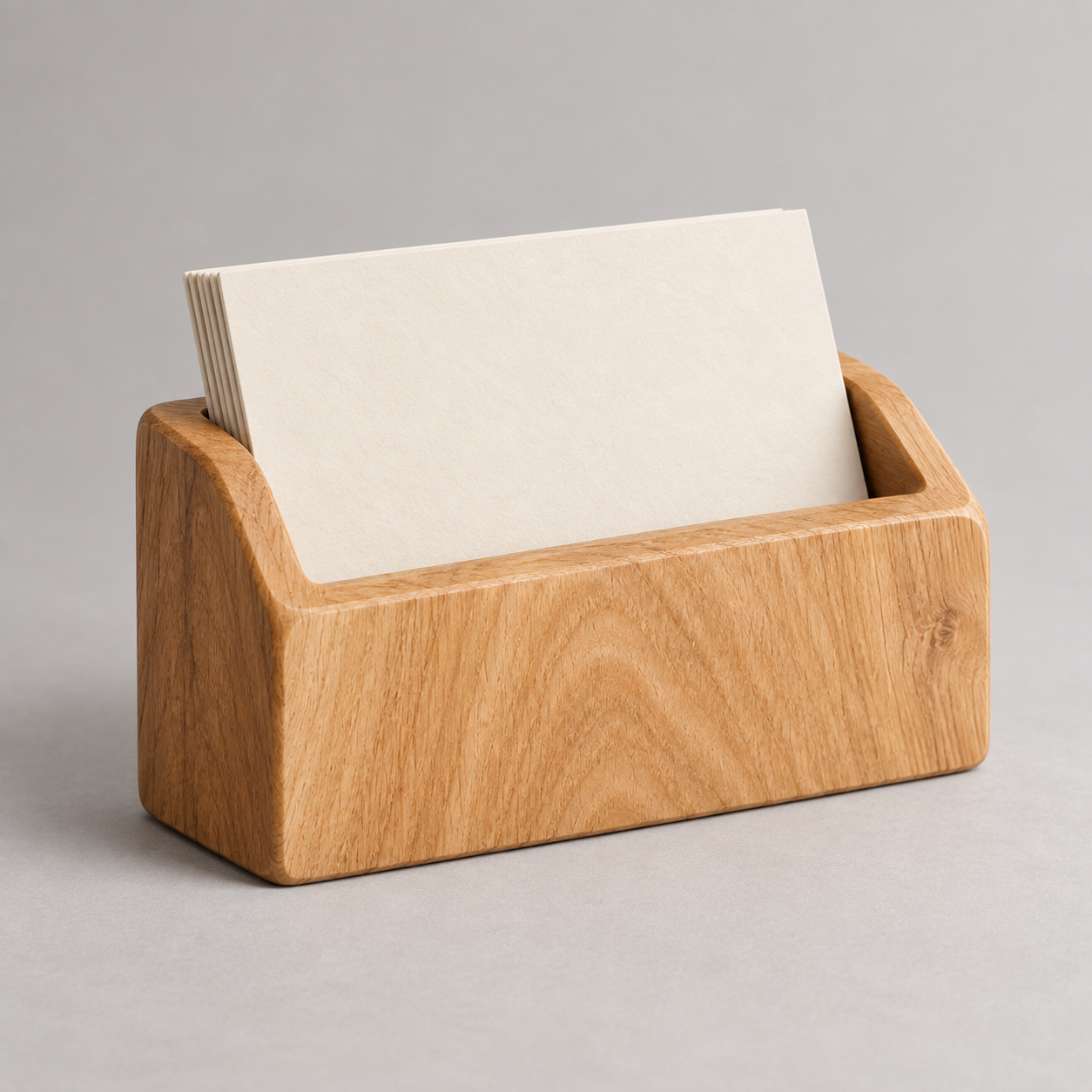 Hardwood Business Card Holder — AI product concept