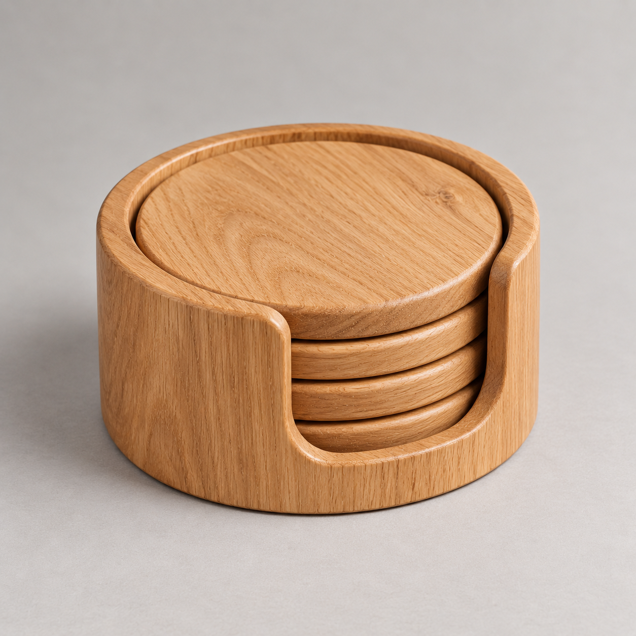 Branded Coaster Set and Holder — AI product concept