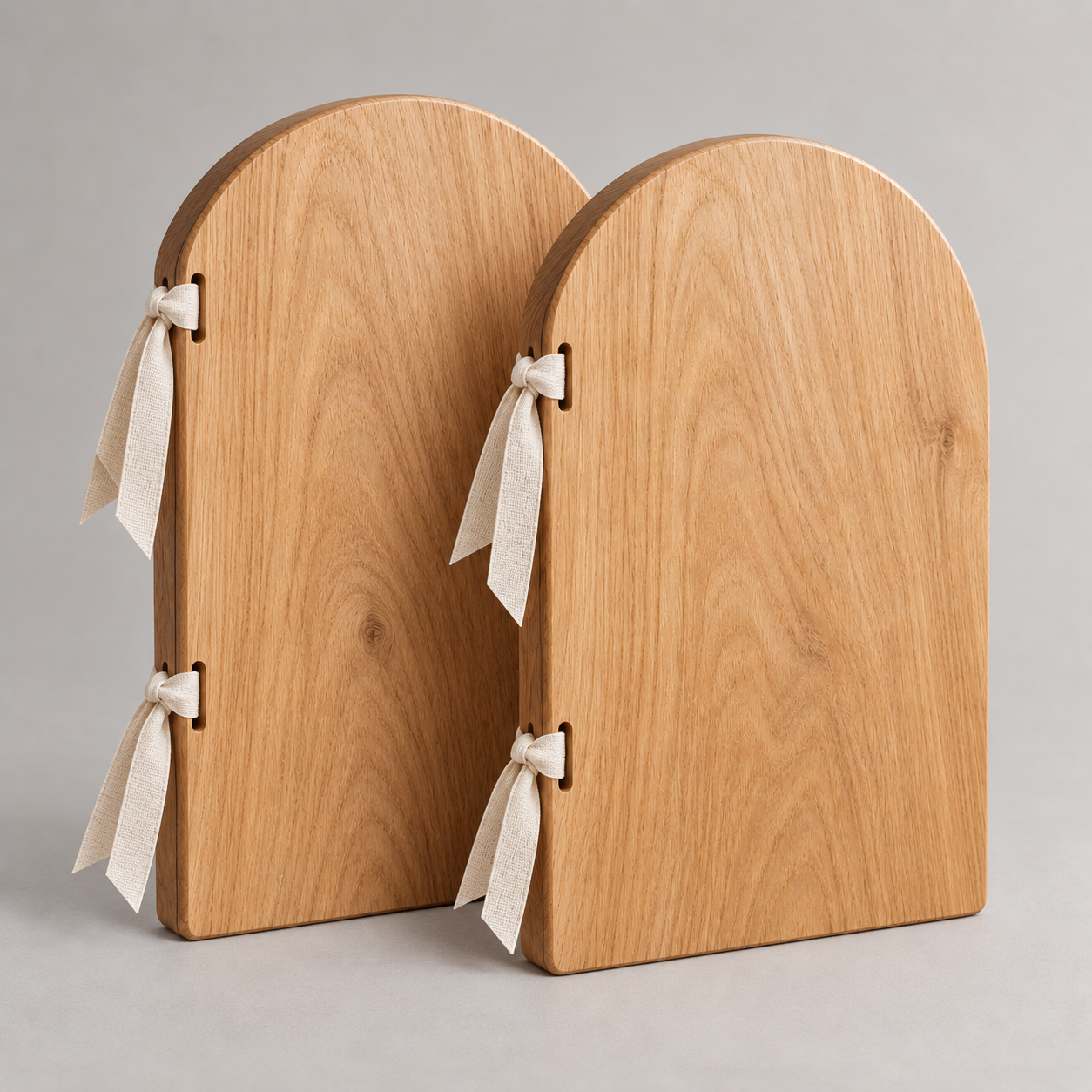 Wooden Vow Book Cover Pair — AI product concept