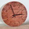 Personalised Mahogany Learning Clock – Engraved Wooden Wall Clock