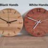 Personalised Mahogany Clock with 12, 3, 6 & 9 – Handmade Wooden Wall Clock